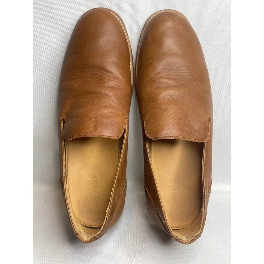 Tecovas The Monterrey Slip-On Leather Loafers Mens Size US 11.5 D Butterscotch